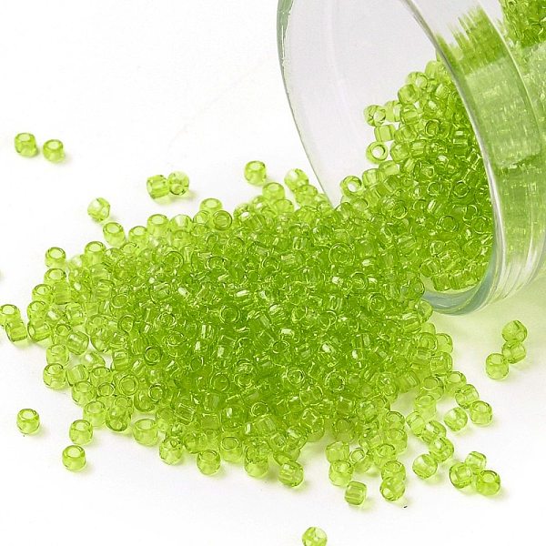 PandaHall TOHO Round Seed Beads, Japanese Seed Beads, (4) Transparent Lime Green, 15/0, 1.5mm, Hole: 0.7mm, about 15000pcs/50g Glass Green
PandaHall TOHO Round Seed Beads, Japanese Seed Beads, (4) Transparent Lime Green, 15/0, 1.5mm, Hole: 0.7mm, about 15000pcs/50g Glass Green