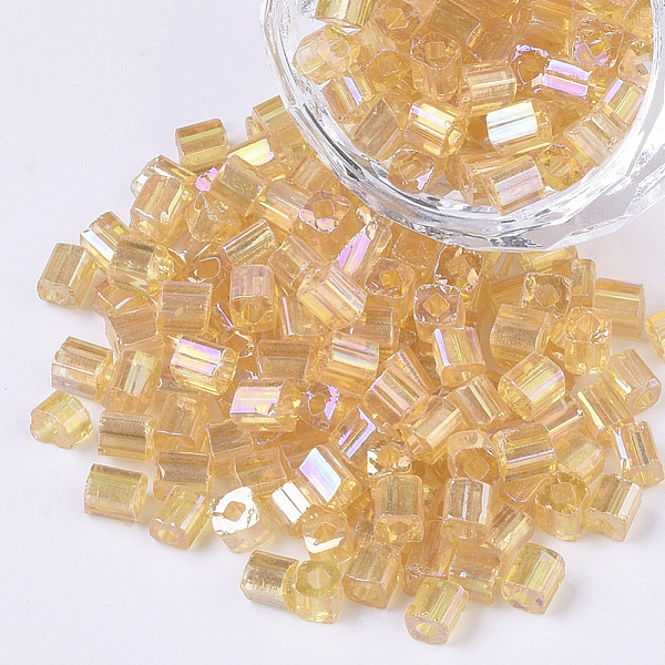 PandaHall 6/0 Glass Seed Beads, Transparent Colours Rainbow, Square Hole, Cube, BurlyWood, 6/0, 3~5x3~4x3~4mm, Hole: 1.2~1.4mm, about..., Orange
PandaHall 6/0 Glass Seed Beads, Transparent Colours Rainbow, Square Hole, Cube, BurlyWood, 6/0, 3~5x3~4x3~4mm, Hole: 1.2~1.4mm, about..., Orange