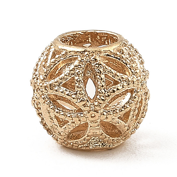 PandaHall Alloy European Beads, Large Hole Bead, Hollow, Round with Flower, Light Gold, 10mm, Hole: 4.5mm Alloy Round
PandaHall Alloy European Beads, Large Hole Bead, Hollow, Round with Flower, Light Gold, 10mm, Hole: 4.5mm Alloy Round