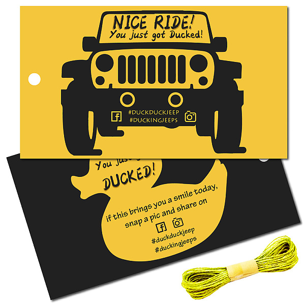PandaHall CREATCABIN 50Pcs You've Been Ducked Cards Duck Tags Card Duck Duck Jeep Tags Ducking DIY Jeep Duck Card with Twine for Rubber Duck...
PandaHall CREATCABIN 50Pcs You've Been Ducked Cards Duck Tags Card Duck Duck Jeep Tags Ducking DIY Jeep Duck Card with Twine for Rubber Duck...