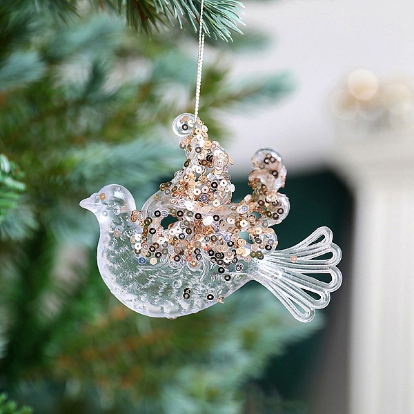 PandaHall Acrylic with Sequin Pendant Decoration, Christmas Tree Hanging Decorations, for Party Gift Home Decoration, Bird, 100x95mm Acrylic..., Clear
PandaHall Acrylic with Sequin Pendant Decoration, Christmas Tree Hanging Decorations, for Party Gift Home Decoration, Bird, 100x95mm Acrylic..., Clear