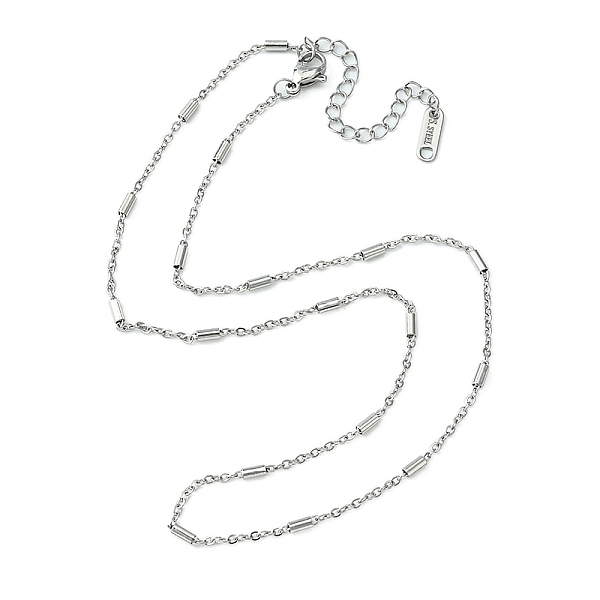 PandaHall 304 Stainless Steel Column Link Chain Necklace for Men Women, Stainless Steel Color, 15.98 inch(40.6cm) 304 Stainless Steel
PandaHall 304 Stainless Steel Column Link Chain Necklace for Men Women, Stainless Steel Color, 15.98 inch(40.6cm) 304 Stainless Steel