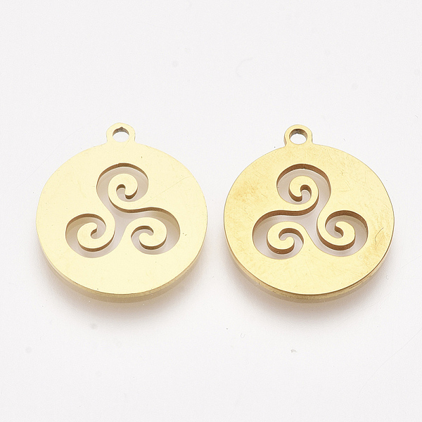 PandaHall 201 Stainless Steel Pendants, Laser Cut Pendants, Flat Round, Golden, 17.5x15.5x1mm, Hole: 1.4mm 201 Stainless Steel Flat Round
PandaHall 201 Stainless Steel Pendants, Laser Cut Pendants, Flat Round, Golden, 17.5x15.5x1mm, Hole: 1.4mm 201 Stainless Steel Flat Round