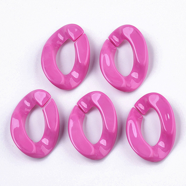 PandaHall Opaque Acrylic Linking Rings, Quick Link Connectors, for Curb Chains Making, Twist, Deep Pink, 30x21x6mm, Inner Diameter: 16x8mm...
PandaHall Opaque Acrylic Linking Rings, Quick Link Connectors, for Curb Chains Making, Twist, Deep Pink, 30x21x6mm, Inner Diameter: 16x8mm...