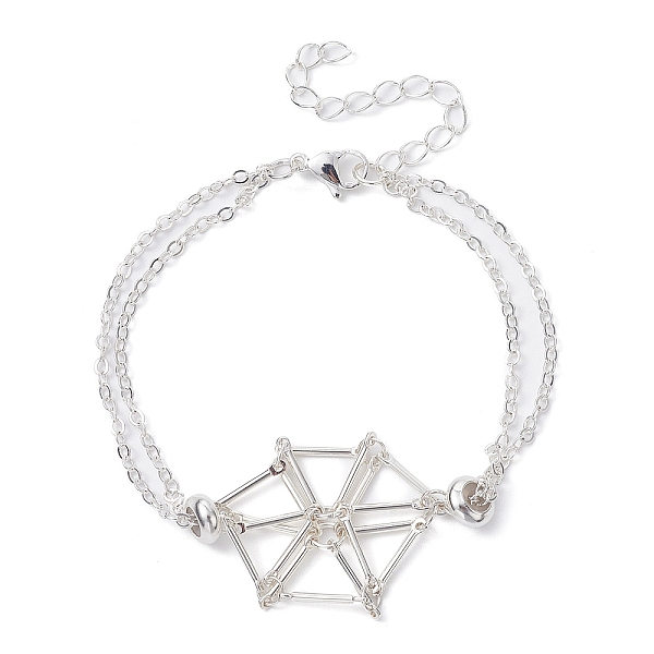 PandaHall Brass Braided Macrame Pouch Empty Stone Holder Bracelet Making, with 304 Stainless Steel Cable Chains, Silver, 7-1/8 inch(18cm)...
PandaHall Brass Braided Macrame Pouch Empty Stone Holder Bracelet Making, with 304 Stainless Steel Cable Chains, Silver, 7-1/8 inch(18cm)...