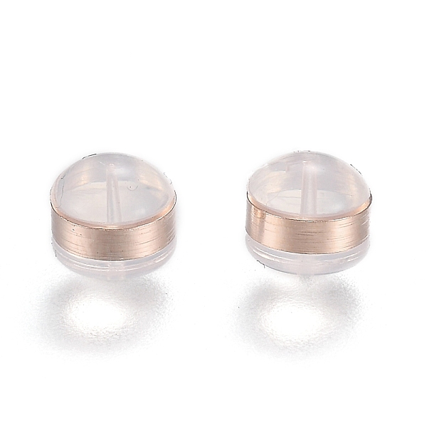 PandaHall Brass Rings Silicone Ear Nuts, Earring Backs, Rose Gold, 5.7x5.7x4.5mm, Hole: 1mm Silicone
PandaHall Brass Rings Silicone Ear Nuts, Earring Backs, Rose Gold, 5.7x5.7x4.5mm, Hole: 1mm Silicone
