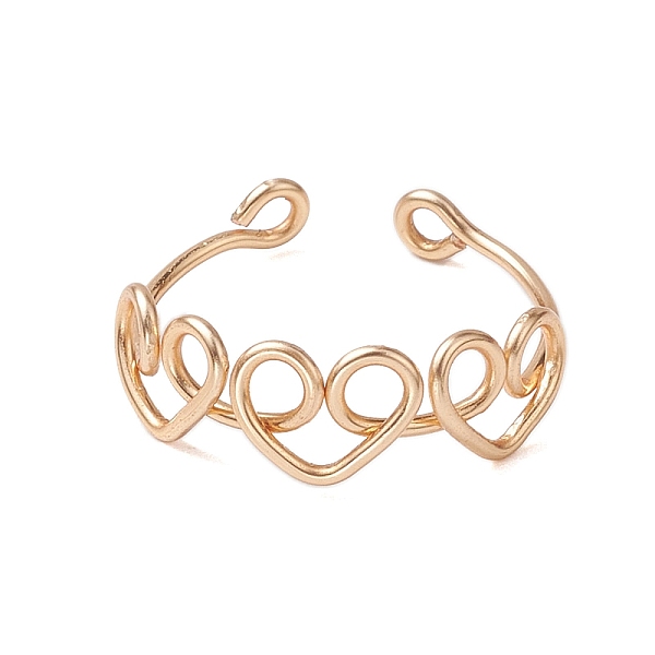 PandaHall Heart Copper Wire Wrapped Open Cuff Ring for Women, Light Gold, 7mm Brass Heart
PandaHall Heart Copper Wire Wrapped Open Cuff Ring for Women, Light Gold, 7mm Brass Heart