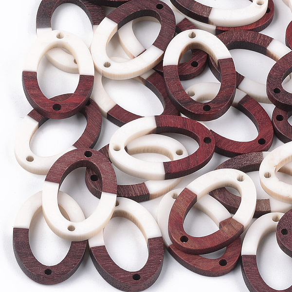 PandaHall Resin & Walnut Wood Links connectors, Oval, White, 28.5x19.5x3~4mm, Hole: 1.8mm Resin+Wood Oval White
PandaHall Resin & Walnut Wood Links connectors, Oval, White, 28.5x19.5x3~4mm, Hole: 1.8mm Resin+Wood Oval White
