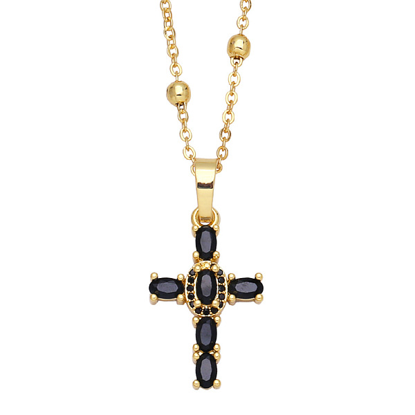 PandaHall Fashionable Hip Hop Cross Pendant Necklace for Women with Micro Inlaid Gemstones and Zircon Crystals (NKB072), Black, size 1 Brass...
PandaHall Fashionable Hip Hop Cross Pendant Necklace for Women with Micro Inlaid Gemstones and Zircon Crystals (NKB072), Black, size 1 Brass...