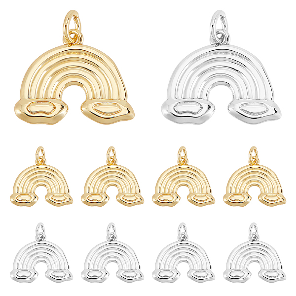 PandaHall SUPERFINDINGS 12Pcs 2 Colors Rack Plating Brass Pendants, Long-Lasting Plated, with Jump Rings, Rainbow with Cloud, Platinum &...
PandaHall SUPERFINDINGS 12Pcs 2 Colors Rack Plating Brass Pendants, Long-Lasting Plated, with Jump Rings, Rainbow with Cloud, Platinum &...