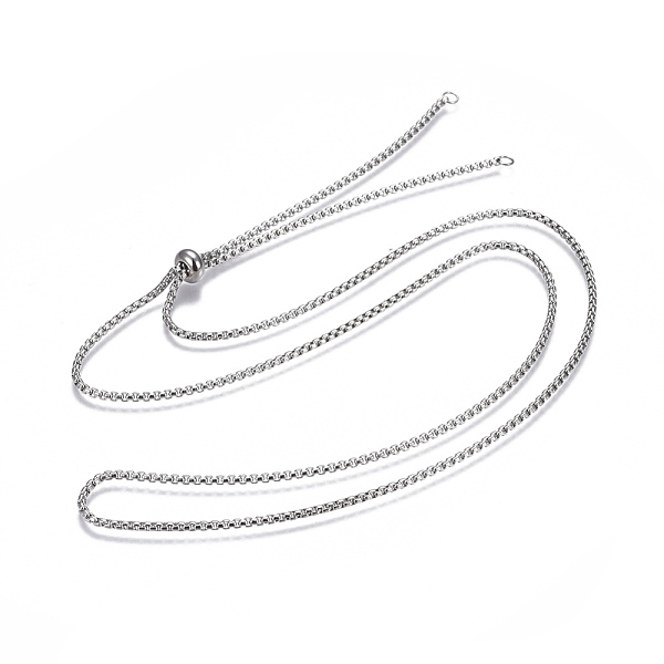 PandaHall Adjustable 304 Stainless Steel Slider Necklaces, with Box Chains and Slider Stopper Beads, Stainless Steel Color, 29.4 inch...
PandaHall Adjustable 304 Stainless Steel Slider Necklaces, with Box Chains and Slider Stopper Beads, Stainless Steel Color, 29.4 inch...