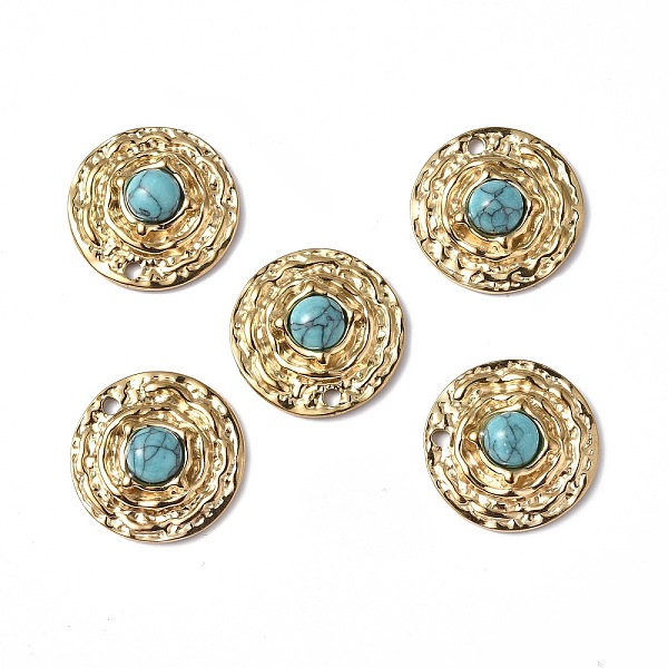 PandaHall Vacuum Plating 201 Stainless Steel Natural Turquoise Pendants, Real 18K Gold Plated, Flat Round Charms, 19x5mm, Hole: 1.8mm...
PandaHall Vacuum Plating 201 Stainless Steel Natural Turquoise Pendants, Real 18K Gold Plated, Flat Round Charms, 19x5mm, Hole: 1.8mm...