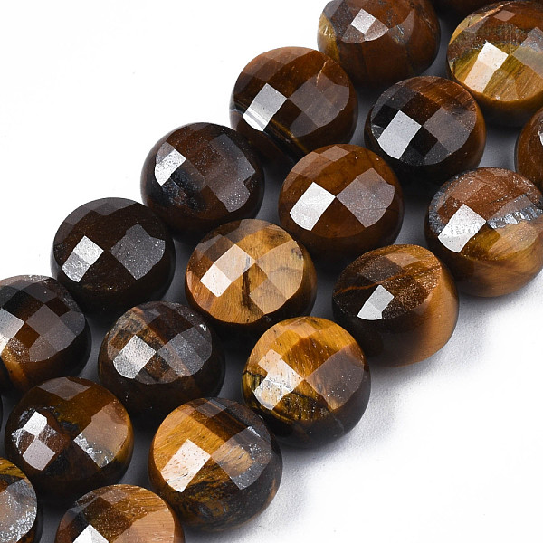 PandaHall Natural Tiger Eye Beads Strands, Faceted, Flat Round, 9.5~10.5x7.5mm, Hole: 1~1.2mm, about 38pcs/strand, 14.65 inch(37.2cm) Tiger...
PandaHall Natural Tiger Eye Beads Strands, Faceted, Flat Round, 9.5~10.5x7.5mm, Hole: 1~1.2mm, about 38pcs/strand, 14.65 inch(37.2cm) Tiger...