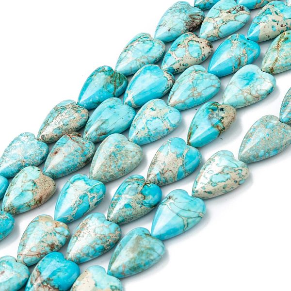 PandaHall Natural Imperial Jasper Bead Strands, Dyed, Heart, Turquoise, 20~20.5x15~15.5x6~6.8mm, Hole: 1.2mm, about 20pcs/strand..., Green
PandaHall Natural Imperial Jasper Bead Strands, Dyed, Heart, Turquoise, 20~20.5x15~15.5x6~6.8mm, Hole: 1.2mm, about 20pcs/strand..., Green
