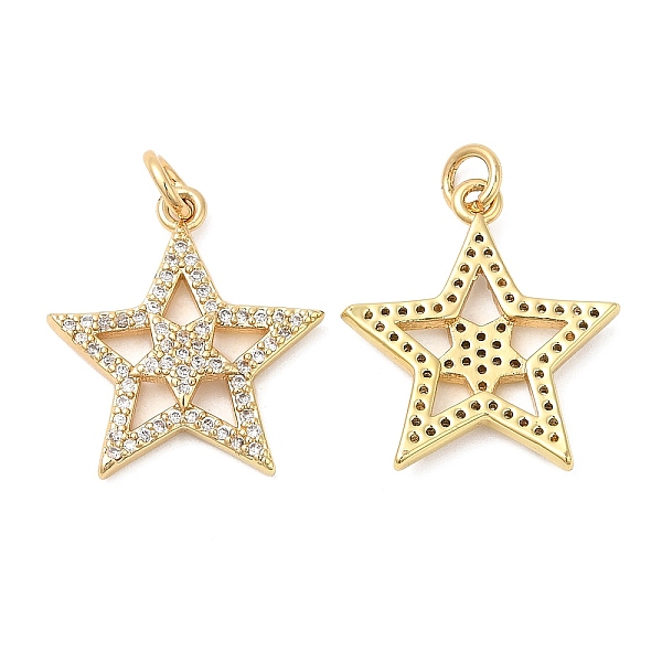PandaHall Brass Micro Pave Cubic Zirconia Pendants, Star, Real 18K Gold Plated, 19.5x18x3mm, Hole: 3mm Brass+Cubic Zirconia Star Clear 
PandaHall Brass Micro Pave Cubic Zirconia Pendants, Star, Real 18K Gold Plated, 19.5x18x3mm, Hole: 3mm Brass+Cubic Zirconia Star Clear