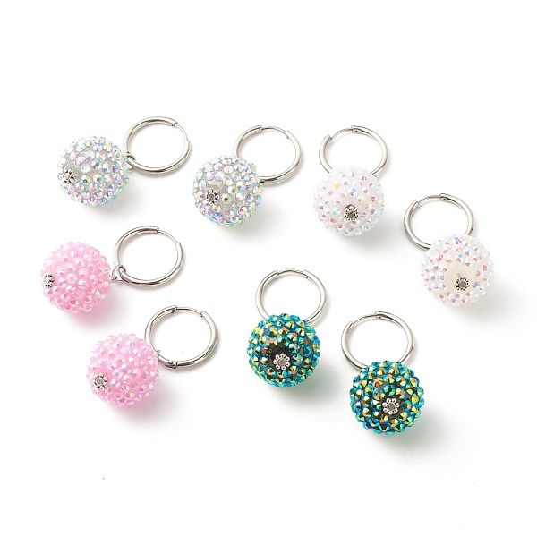 PandaHall Sparkling Rhinestone Ball Dangle Hoop Earrings, Drop Earrings for Women, Mixed Color, 43mm, Pin: 0.8mm Rhinestone Round Multicolor
PandaHall Sparkling Rhinestone Ball Dangle Hoop Earrings, Drop Earrings for Women, Mixed Color, 43mm, Pin: 0.8mm Rhinestone Round Multicolor