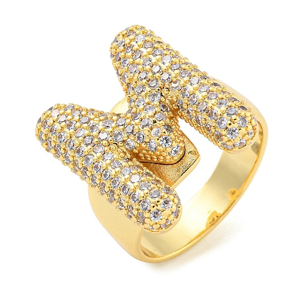 PandaHall Brass Micro Pave Clear Cubic Zirconia Letter Open Cuff Ring for Women, Real 18K Gold Plated, Letter M, 22x18mm, Inner Diameter...
PandaHall Brass Micro Pave Clear Cubic Zirconia Letter Open Cuff Ring for Women, Real 18K Gold Plated, Letter M, 22x18mm, Inner Diameter...
