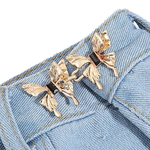PandaHall Butterfly Shape Alloy Adjustable Jean Button Pins, Waist Tightener, Sewing Fasteners for Garment Accessories, Light Gold, 30x58mm...
PandaHall Butterfly Shape Alloy Adjustable Jean Button Pins, Waist Tightener, Sewing Fasteners for Garment Accessories, Light Gold, 30x58mm...