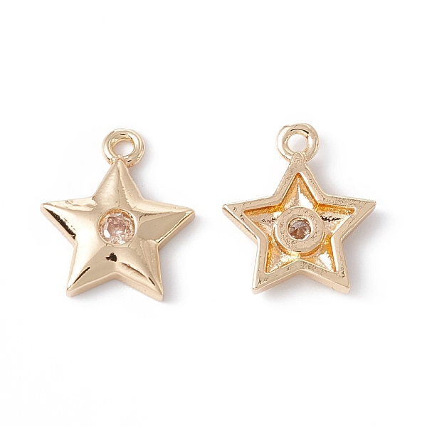PandaHall Rack Plating Brass Micro Pave Clear Cubic Zirconia Charms, Long-Lasting Plated, Cadmium Free & Lead Free, Star Charms, Golden...
PandaHall Rack Plating Brass Micro Pave Clear Cubic Zirconia Charms, Long-Lasting Plated, Cadmium Free & Lead Free, Star Charms, Golden...