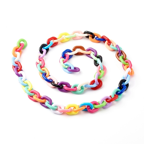 PandaHall Handmade Acrylic Cable Chain, for Purse Strap Handbag Link Chains Making, Colorful, 24x18x5mm, 3.28Feet/strand(1m/strand) Acrylic
PandaHall Handmade Acrylic Cable Chain, for Purse Strap Handbag Link Chains Making, Colorful, 24x18x5mm, 3.28Feet/strand(1m/strand) Acrylic