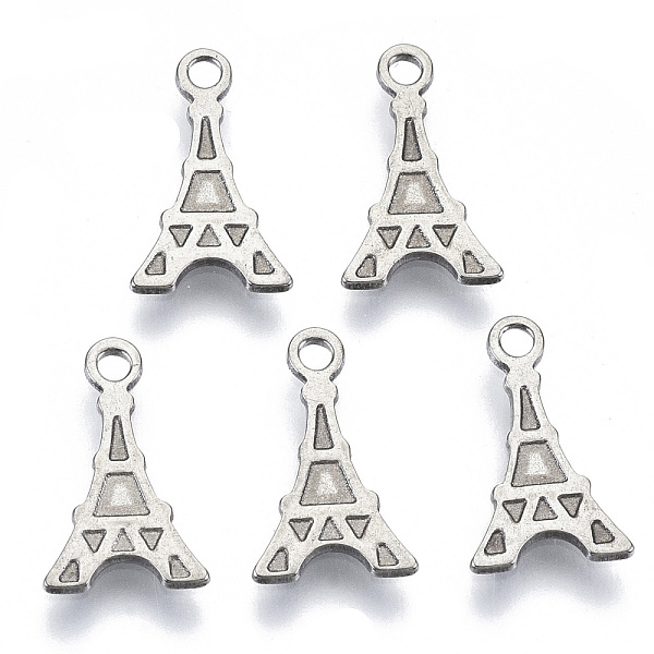 PandaHall 201 Stainless Steel Charms, Laser Cut, Eiffel Tower, Stainless Steel Color, 12x7x0.7mm, Hole: 1.4mm 201 Stainless Steel Building
PandaHall 201 Stainless Steel Charms, Laser Cut, Eiffel Tower, Stainless Steel Color, 12x7x0.7mm, Hole: 1.4mm 201 Stainless Steel Building
