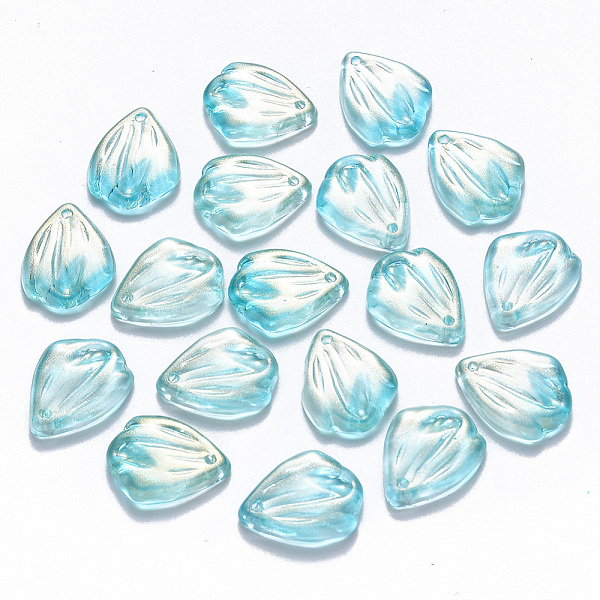 PandaHall Transparent Spray Painted Glass Pendants, with Glitter Powder, Petal, Turquoise, 19x15x3.5mm, Hole: 1mm Glass Flower Green
PandaHall Transparent Spray Painted Glass Pendants, with Glitter Powder, Petal, Turquoise, 19x15x3.5mm, Hole: 1mm Glass Flower Green