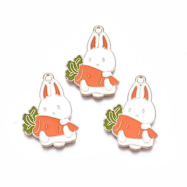 PandaHall Alloy Enamel Pendants, Cadmium Free & Lead Free, Rabbit with Radish, Coral, 28x19x1.5mm, Hole: 1.6mm Alloy+Enamel Rabbit Red
PandaHall Alloy Enamel Pendants, Cadmium Free & Lead Free, Rabbit with Radish, Coral, 28x19x1.5mm, Hole: 1.6mm Alloy+Enamel Rabbit Red