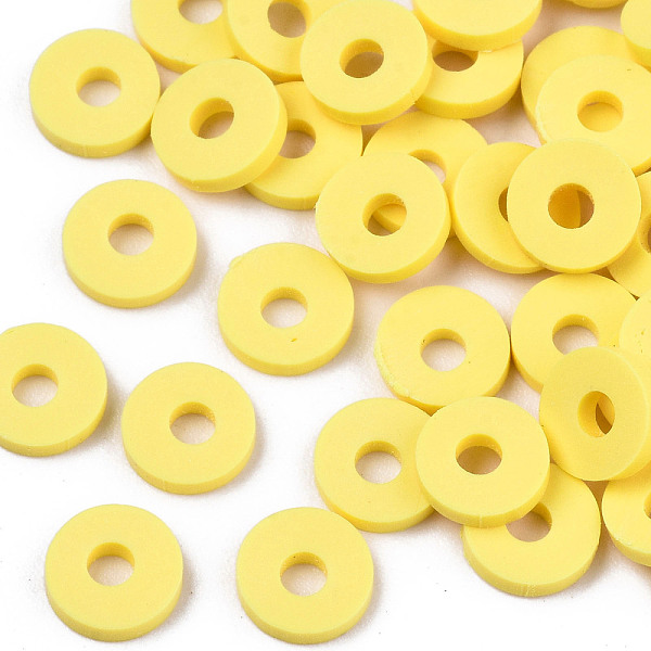 PandaHall Handmade Polymer Clay Beads, for DIY Jewelry Crafts Supplies, Disc/Flat Round, Heishi Beads, Yellow, 6x1mm, Hole: 2mm, about...
PandaHall Handmade Polymer Clay Beads, for DIY Jewelry Crafts Supplies, Disc/Flat Round, Heishi Beads, Yellow, 6x1mm, Hole: 2mm, about...