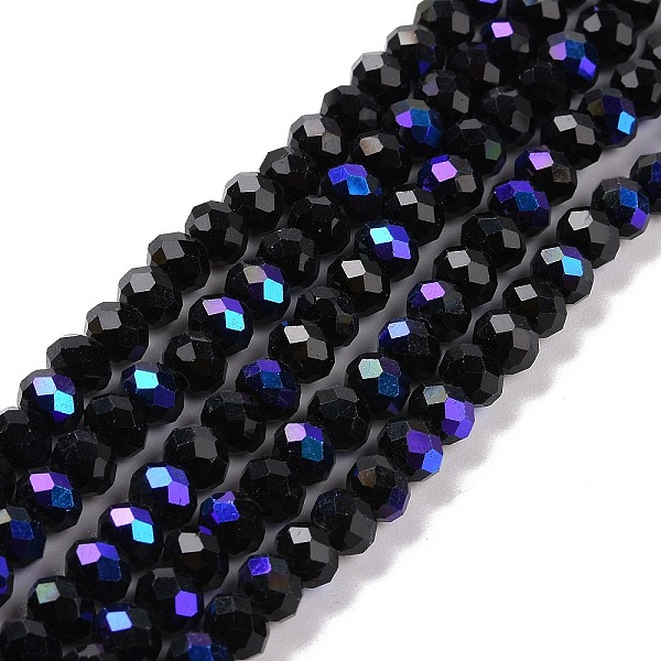 PandaHall Electroplate Opaque Solid Color Glass Beads Strands, Half Rainbow Plated, Faceted, Rondelle, Black, 10x8mm, Hole: 1mm, about...
PandaHall Electroplate Opaque Solid Color Glass Beads Strands, Half Rainbow Plated, Faceted, Rondelle, Black, 10x8mm, Hole: 1mm, about...