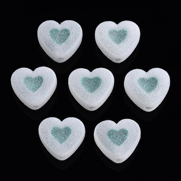 PandaHall Flocky Acrylic Beads, Bead in Bead, Heart, Teal, 16x18x11mm, Hole: 2mm Acrylic Heart Cyan
PandaHall Flocky Acrylic Beads, Bead in Bead, Heart, Teal, 16x18x11mm, Hole: 2mm Acrylic Heart Cyan
