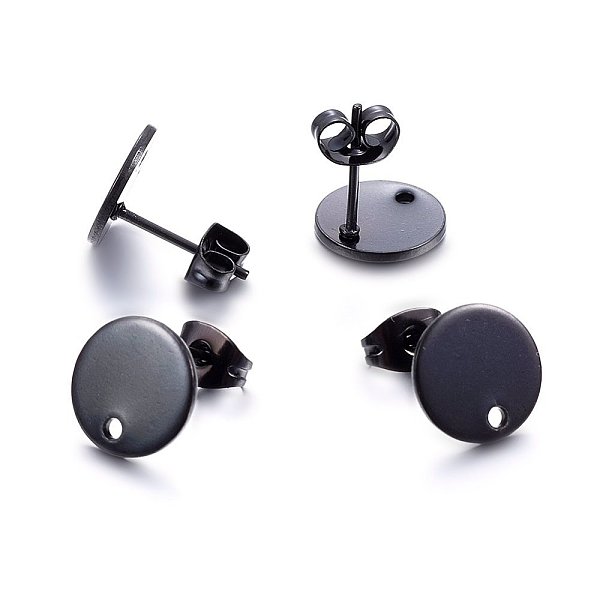 PandaHall 304 Stainless Steel Stud Earring Findings, with Loop and Flat Plate, Ear Nuts/Earring Backs, Flat Round, Electrophoresis Black...
PandaHall 304 Stainless Steel Stud Earring Findings, with Loop and Flat Plate, Ear Nuts/Earring Backs, Flat Round, Electrophoresis Black...