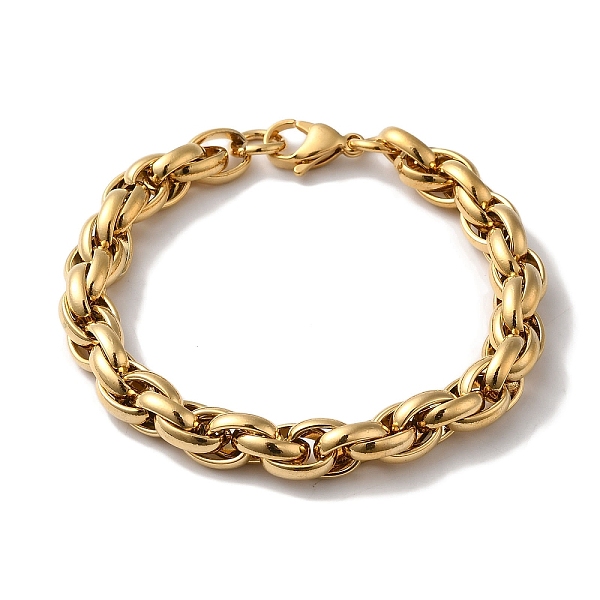 PandaHall Vacuum Plating 201 Stainless Steel Rope Chain Bracelets for Women Men, Real 18K Gold Plated, 7-7/8 inch(20cm) 201 Stainless Steel
PandaHall Vacuum Plating 201 Stainless Steel Rope Chain Bracelets for Women Men, Real 18K Gold Plated, 7-7/8 inch(20cm) 201 Stainless Steel