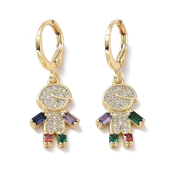 PandaHall Real 18K Gold Plated Brass Dangle Leverback Earrings, with Cubic Zirconia and Glass, Boy, Colorful, 30.5x11mm Cubic Zirconia Human
PandaHall Real 18K Gold Plated Brass Dangle Leverback Earrings, with Cubic Zirconia and Glass, Boy, Colorful, 30.5x11mm Cubic Zirconia Human