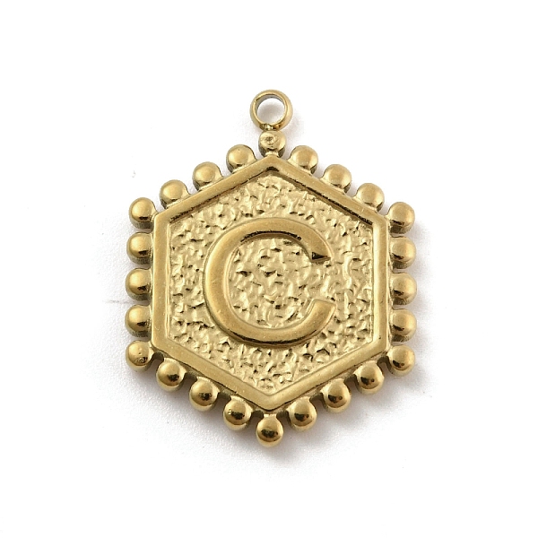 PandaHall 201 Stainless Steel Pendants, Golden, Hexagon with Letter Charm, Letter C, 21x16.5x2mm, Hole: 1.5mm 201 Stainless Steel Letter C
PandaHall 201 Stainless Steel Pendants, Golden, Hexagon with Letter Charm, Letter C, 21x16.5x2mm, Hole: 1.5mm 201 Stainless Steel Letter C