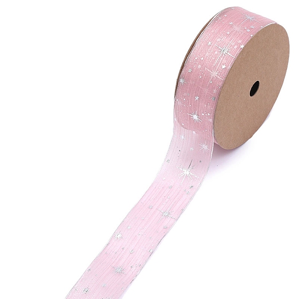 PandaHall 20 Yards Silver Stamping Star Organza Ribbons, Garment Accessories, Gift Packaging, Pearl Pink, 1 inch(25mm), 20 Yards/Roll...
PandaHall 20 Yards Silver Stamping Star Organza Ribbons, Garment Accessories, Gift Packaging, Pearl Pink, 1 inch(25mm), 20 Yards/Roll...
