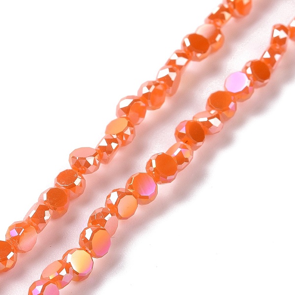 PandaHall Electroplate Glass Beads Strands, AB Color Plated, Faceted, Flat Round, Dark Orange, 4.5x2.5~3mm, Hole: 0.8mm, about...
PandaHall Electroplate Glass Beads Strands, AB Color Plated, Faceted, Flat Round, Dark Orange, 4.5x2.5~3mm, Hole: 0.8mm, about...