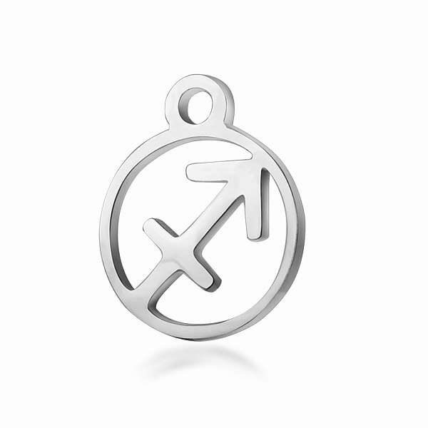 PandaHall 201 Stainless Steel Charms, Flat Round with Constellation, Stainless Steel Color, Sagittarius, 13.4x10.8x1mm, Hole: 1.5mm 201...
PandaHall 201 Stainless Steel Charms, Flat Round with Constellation, Stainless Steel Color, Sagittarius, 13.4x10.8x1mm, Hole: 1.5mm 201...