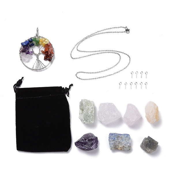 PandaHall 20Pcs DIY Gemstone Pendant Necklacs Kits, Including Tree of Life Mixed Stone Big Pendants, 304 Stainless Steel Cable Chain...
PandaHall 20Pcs DIY Gemstone Pendant Necklacs Kits, Including Tree of Life Mixed Stone Big Pendants, 304 Stainless Steel Cable Chain...