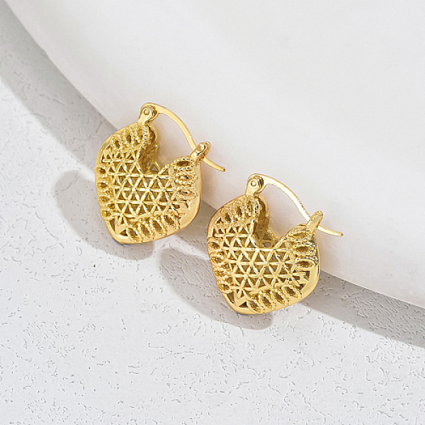 PandaHall Brass Hollow Hoop Earrings for Women, Real 18K Gold Plated, 23x20mm Brass
PandaHall Brass Hollow Hoop Earrings for Women, Real 18K Gold Plated, 23x20mm Brass