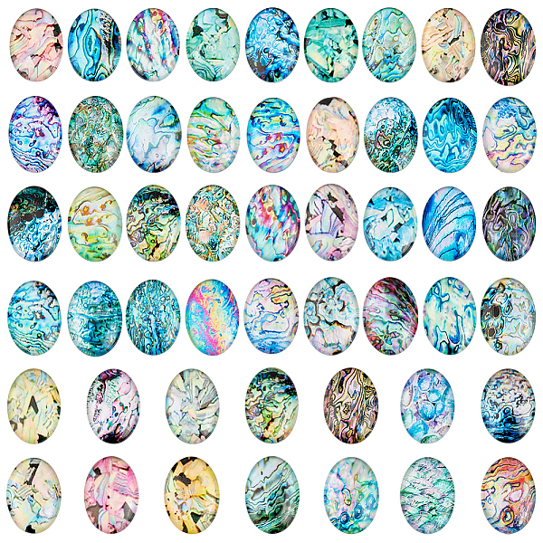 PandaHall Glass Cabochons, Oval, Mixed Color, 25x18mm, about 50pcs/bag, 1 bag/box Glass Oval Multicolor
PandaHall Glass Cabochons, Oval, Mixed Color, 25x18mm, about 50pcs/bag, 1 bag/box Glass Oval Multicolor