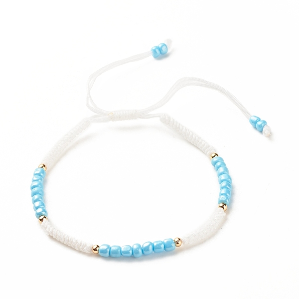PandaHall Glass Seed Beaded Bracelet, Adjustable Bracelet for Women, Light Cyan, Inner Diameter: 2-3/8~3-3/4 inch(5.9~9.6cm) Glass
PandaHall Glass Seed Beaded Bracelet, Adjustable Bracelet for Women, Light Cyan, Inner Diameter: 2-3/8~3-3/4 inch(5.9~9.6cm) Glass