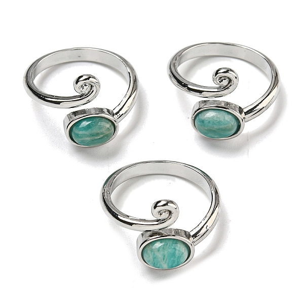 PandaHall Natural Amazonite Adjustable Rings, with Platinum Brass Findings, Long-Lasting Plated, Jewely for Women, Oval, Adjustable...
PandaHall Natural Amazonite Adjustable Rings, with Platinum Brass Findings, Long-Lasting Plated, Jewely for Women, Oval, Adjustable...