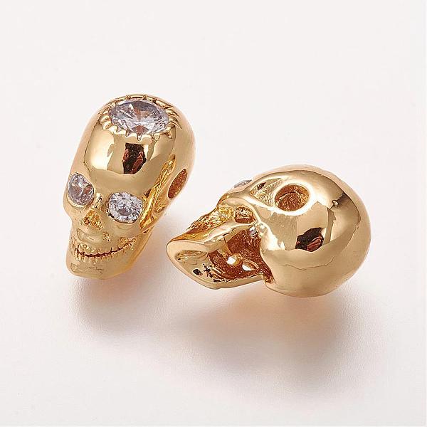 PandaHall Brass Micro Pave Cubic Zirconia Beads, Skull, Golden, 14x8x9.5mm, Hole: 2mm Brass+Cubic Zirconia Skull
PandaHall Brass Micro Pave Cubic Zirconia Beads, Skull, Golden, 14x8x9.5mm, Hole: 2mm Brass+Cubic Zirconia Skull