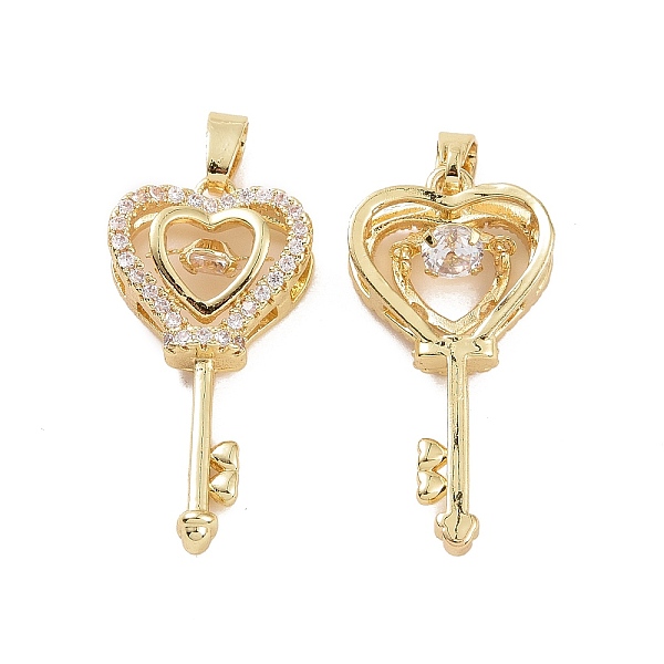 PandaHall Brass Micro Pave Clear Cubic Zirconia Pendants, Heart Key Charm, Real 18K Gold Plated, 25.5x13x5.5mm, Hole: 4x2.5mm Brass+Cubic...
PandaHall Brass Micro Pave Clear Cubic Zirconia Pendants, Heart Key Charm, Real 18K Gold Plated, 25.5x13x5.5mm, Hole: 4x2.5mm Brass+Cubic...