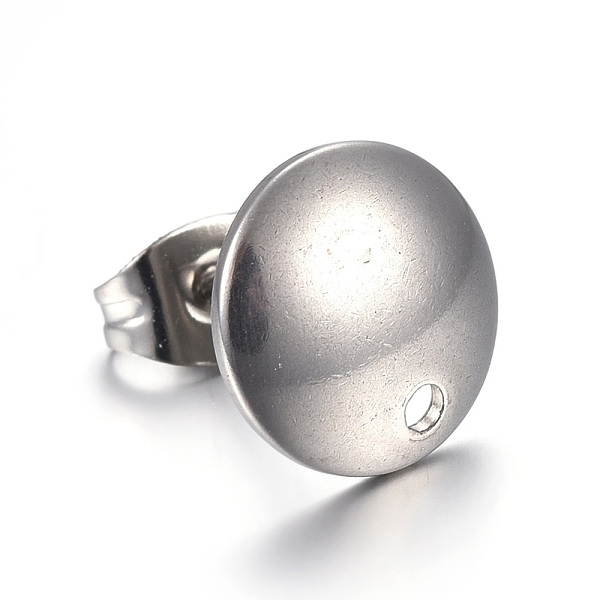 PandaHall Stainless Steel Stud Earring Findings, Flat Round, Stainless Steel Color, 10x2mm, Hole: 1.5mm, Pin: 0.7mm Stainless Steel Flat...
PandaHall Stainless Steel Stud Earring Findings, Flat Round, Stainless Steel Color, 10x2mm, Hole: 1.5mm, Pin: 0.7mm Stainless Steel Flat...