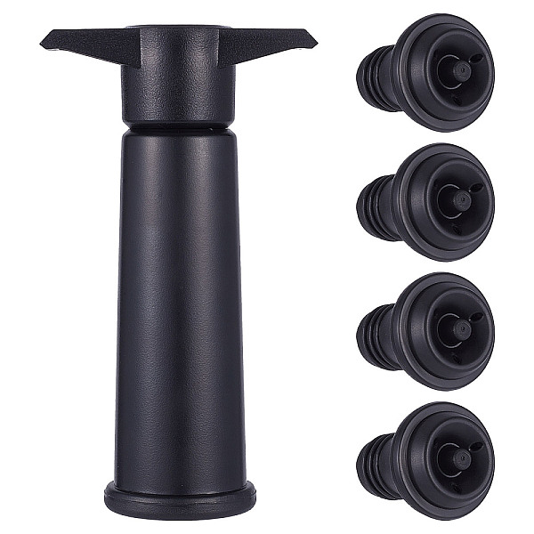 PandaHall Plastic Wine Pump Preserver Saver Kit, Includes Vacuum Pump & 4 Reusable Bottle Stoppers, Black, 125x70x40mm, Inner Diameter: 26mm...
PandaHall Plastic Wine Pump Preserver Saver Kit, Includes Vacuum Pump & 4 Reusable Bottle Stoppers, Black, 125x70x40mm, Inner Diameter: 26mm...