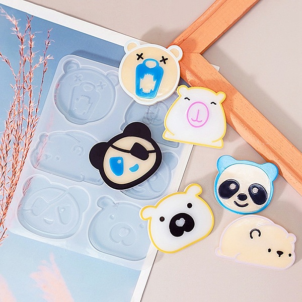 PandaHall Animal Hair Clips Cabochon Silicone Molds, Resin Casting Molds, for UV Resin & Epoxy Resin Jewelry Making, Bear, 146x115x5mm..., Clear
PandaHall Animal Hair Clips Cabochon Silicone Molds, Resin Casting Molds, for UV Resin & Epoxy Resin Jewelry Making, Bear, 146x115x5mm..., Clear