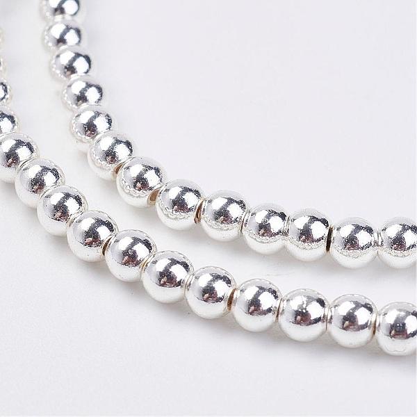 PandaHall Non-magnetic Synthetic Hematite Bead Strands, Round, Silver Plated, 3mm, Hole: 0.5mm, about 135pcs/strand, 15.7 inch Non-magnetic...
PandaHall Non-magnetic Synthetic Hematite Bead Strands, Round, Silver Plated, 3mm, Hole: 0.5mm, about 135pcs/strand, 15.7 inch Non-magnetic...