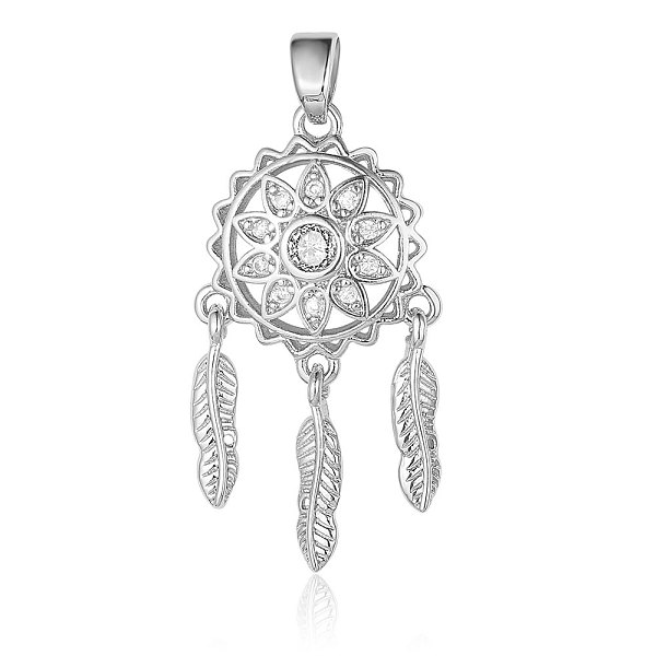 PandaHall Brass Micro Pave Cubic Zirconia Pendants, Woven Net/Web with Feather Charms, Platinum, 26x14x2.4mm Brass+Cubic Zirconia Feather..., Clear
PandaHall Brass Micro Pave Cubic Zirconia Pendants, Woven Net/Web with Feather Charms, Platinum, 26x14x2.4mm Brass+Cubic Zirconia Feather..., Clear