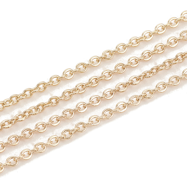 PandaHall Brass Cable Chains, Soldered, with Spool, Flat Oval, Real 18K Gold Plated, 1.5x1.3x0.3mm, about 98.42 Feet(30m)/roll Brass
PandaHall Brass Cable Chains, Soldered, with Spool, Flat Oval, Real 18K Gold Plated, 1.5x1.3x0.3mm, about 98.42 Feet(30m)/roll Brass